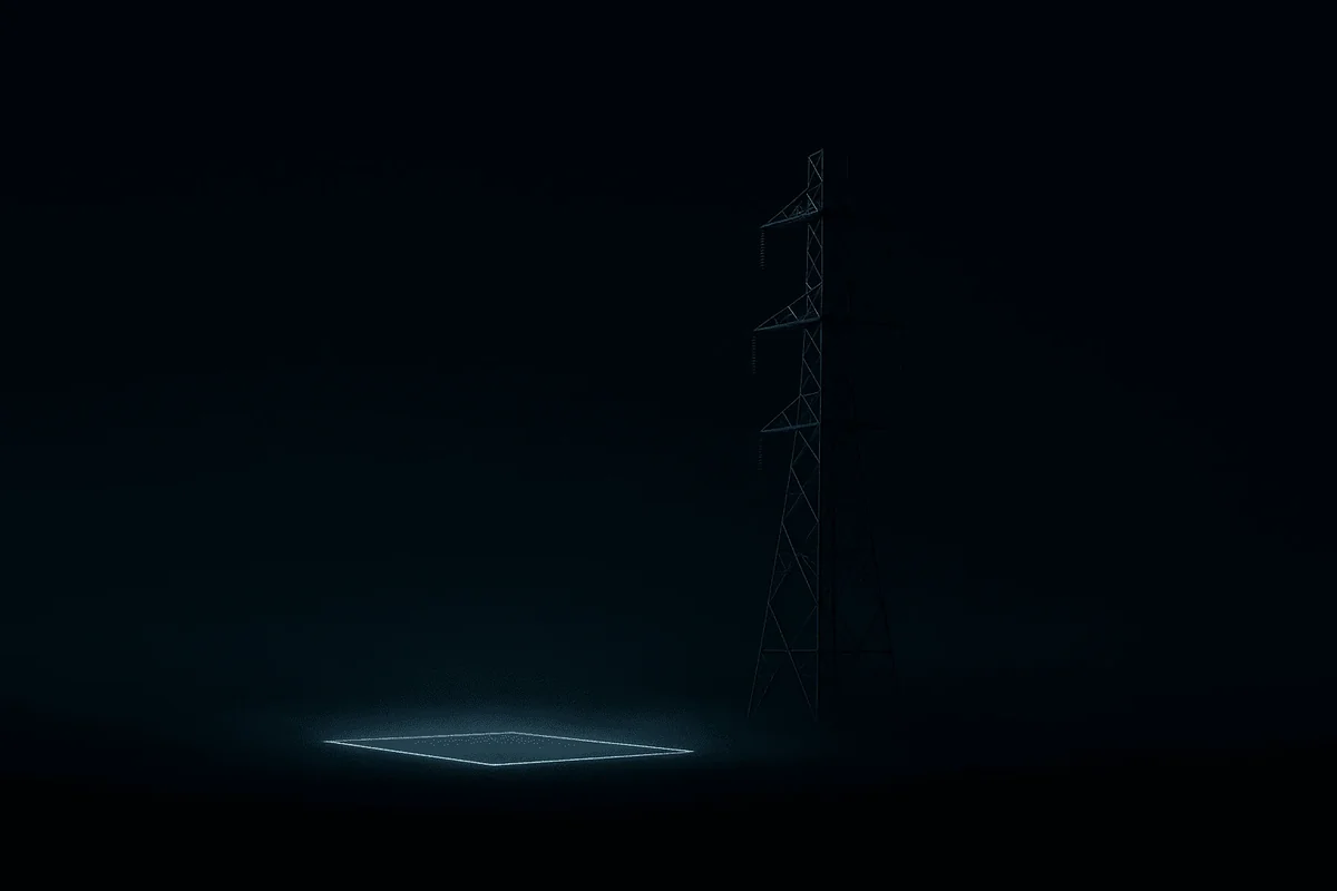 Transmission tower and illuminated site pad concept
